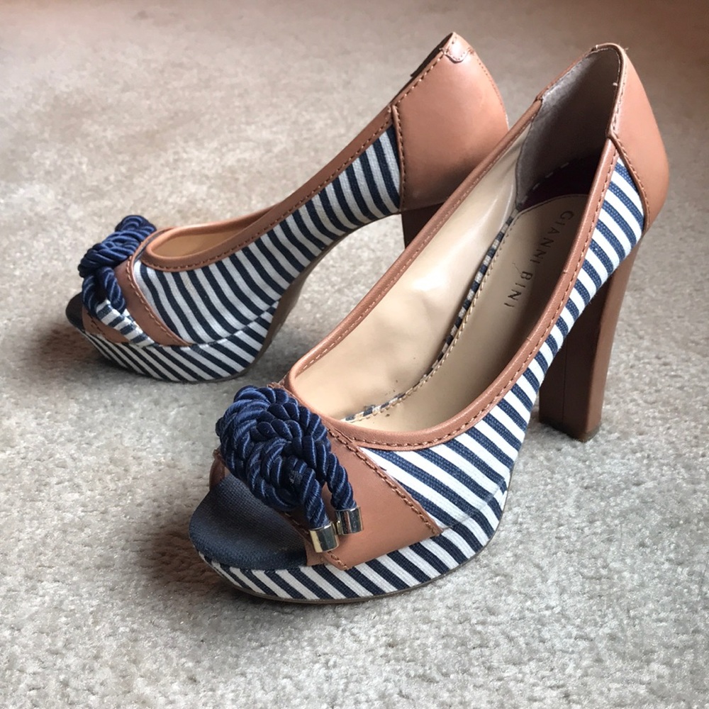 Nautical Inspired Platform Heels
